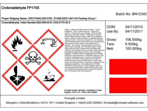 Drum and IBC Labels