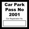 Car Park Pass Window Stickers