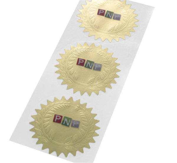 embossed pnp labels